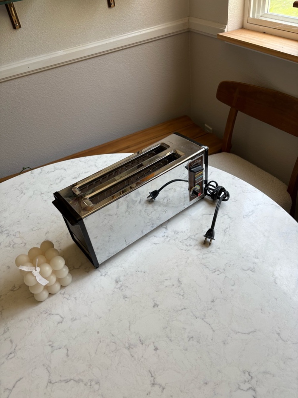 Vintage Chrome MCM Toaster - Sleek Stainless Look